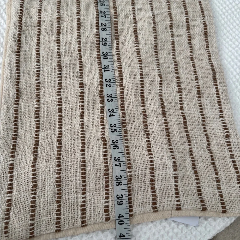 Pom Pom at Home Cream & Brown Striped Pillow case designed for Jojo Body pillow